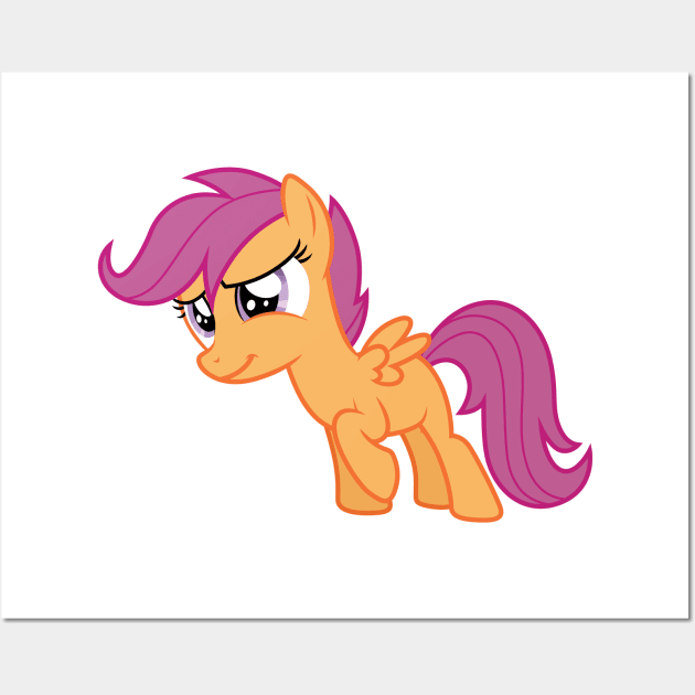 Scootaloo watching Apple Bloom 2 Wall Art by CloudyGlow